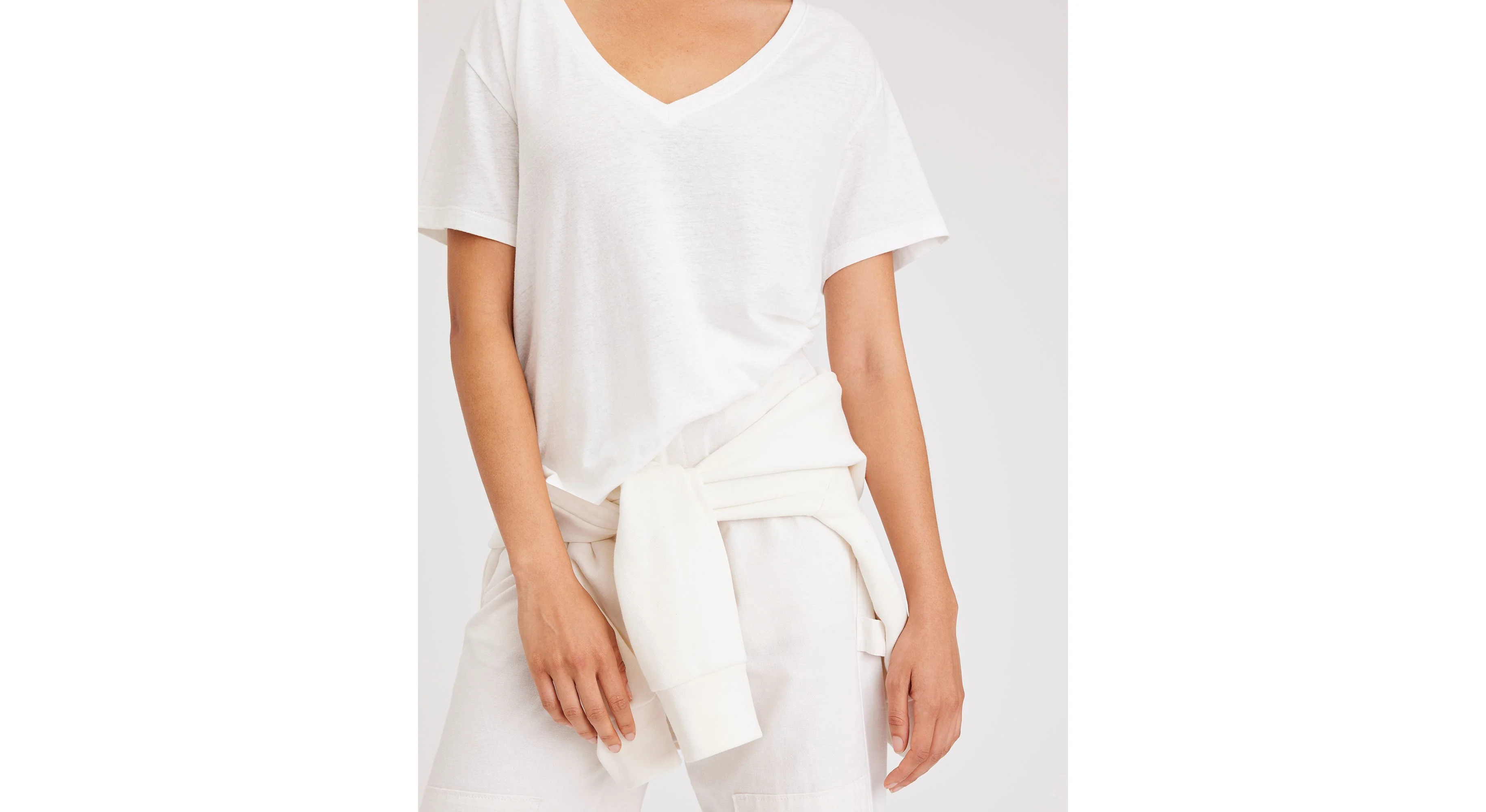 Deep V-Neck Tee, Regular Fit - Image 3