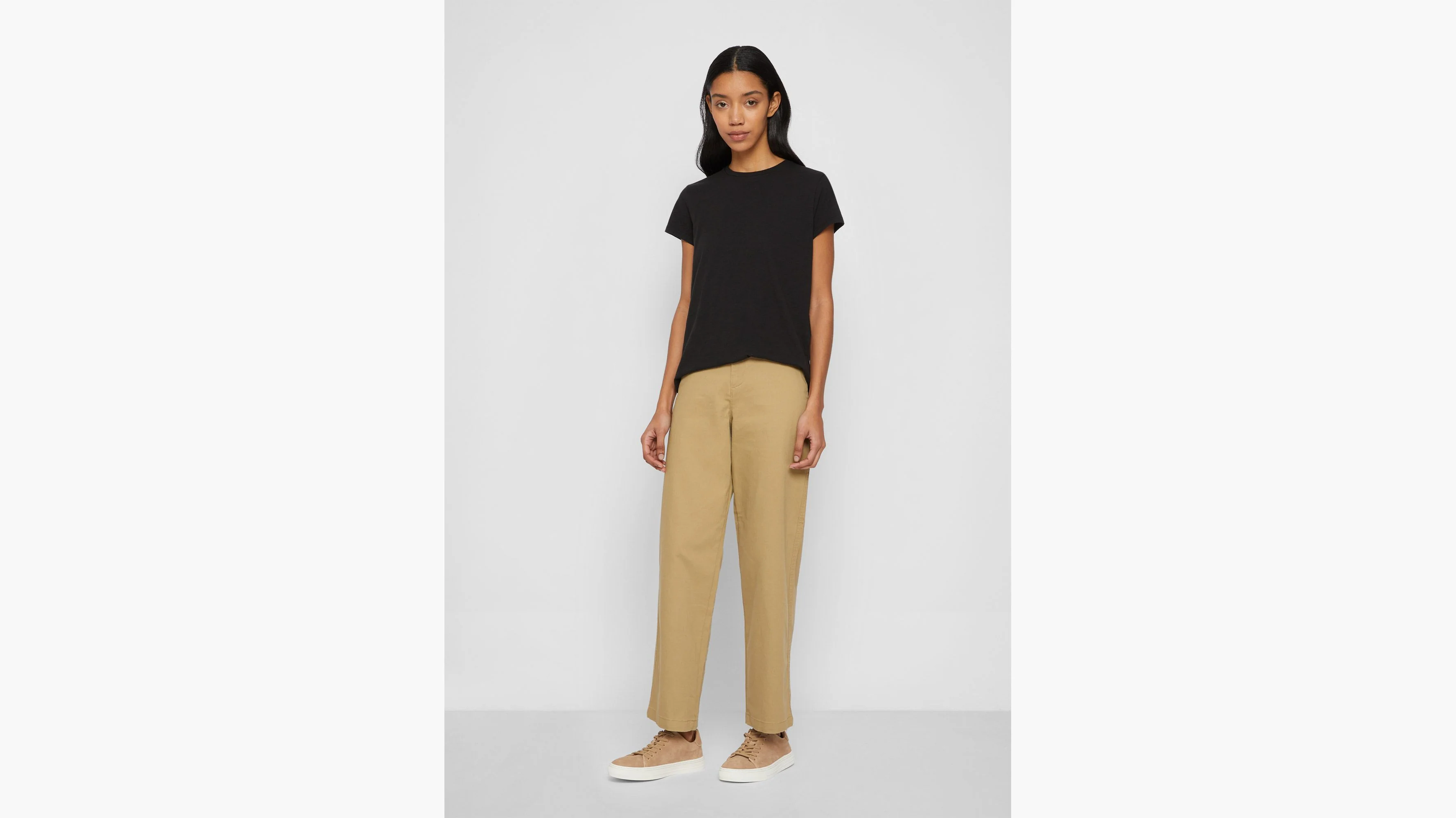 Women's High Waisted Straight Fit Original Khaki Pants - Image 5